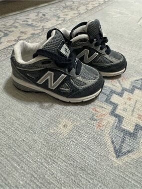 New Balance Kids Black and Gray Sneakers